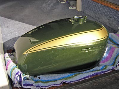 Picture of the repainted tank